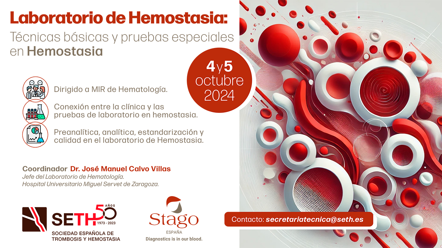 Laboratorio de Hemostasia: Técnicas básicas y pruebas especiales en Hemostasia