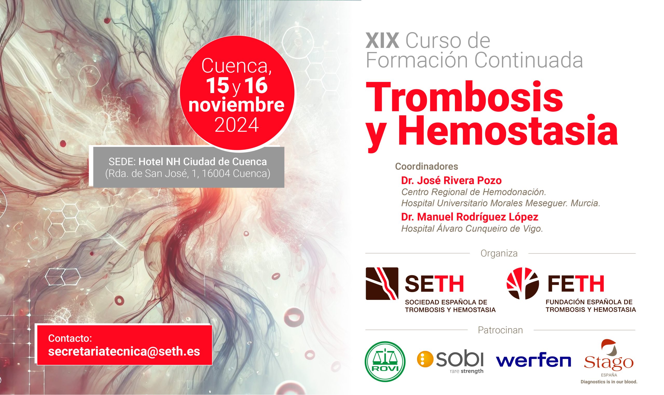 XIX Curso de Formación continuada Trombosis y Hemostasia