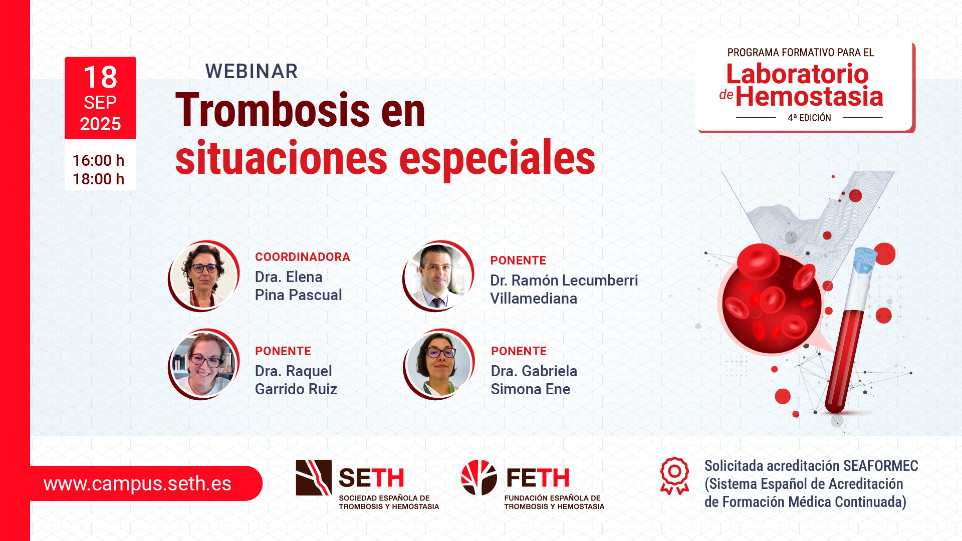 Webinar Trombosis en Situaciones Especiales