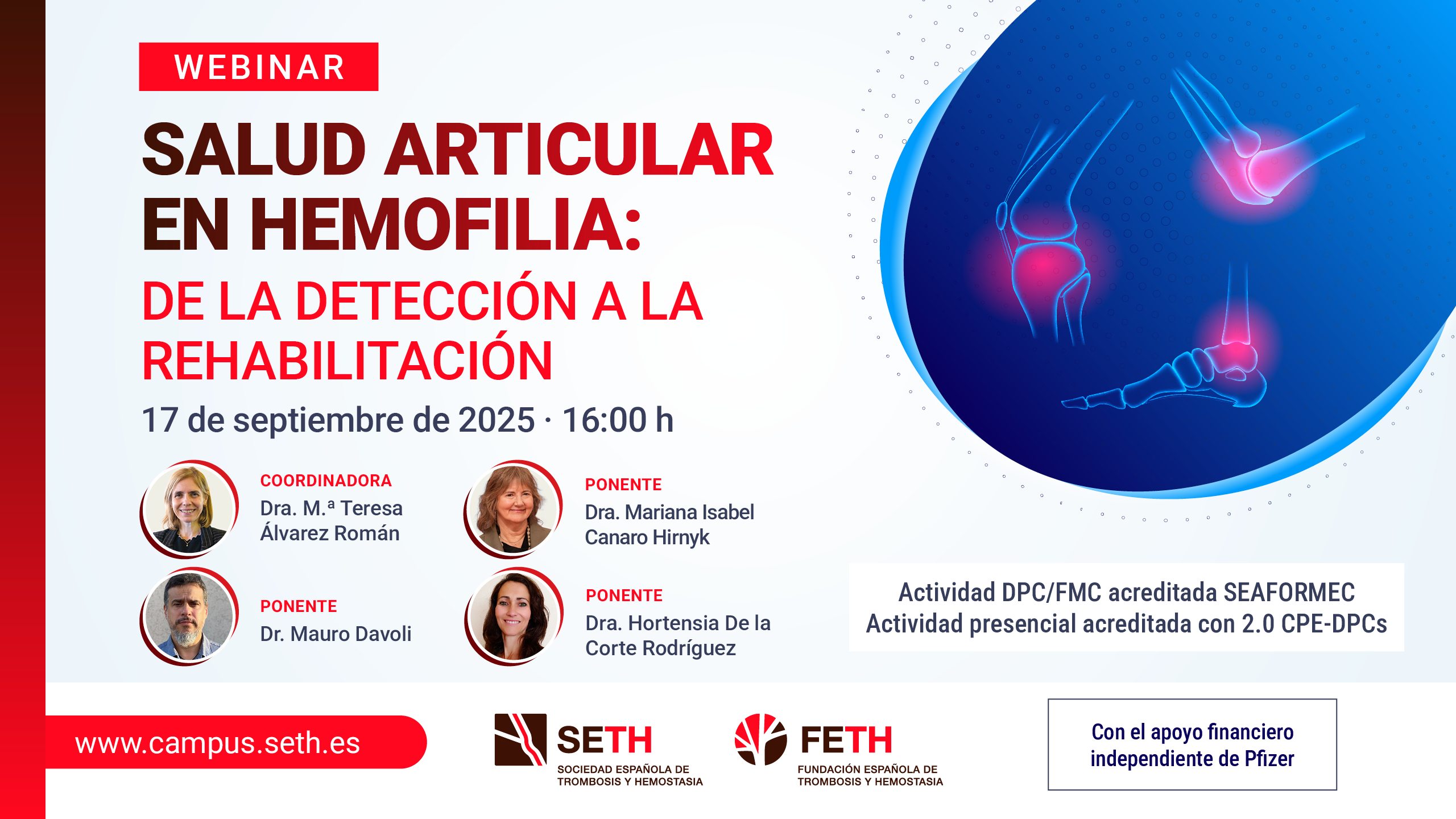 webinar Salud articular en Hemofilia