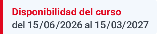Disponibilidad del curso 2026-2027